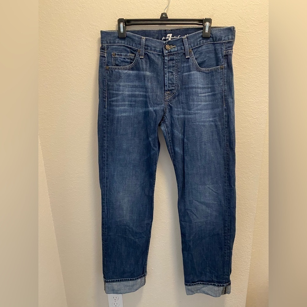 7 For All Mandkind Men's Cuffed Jeans
